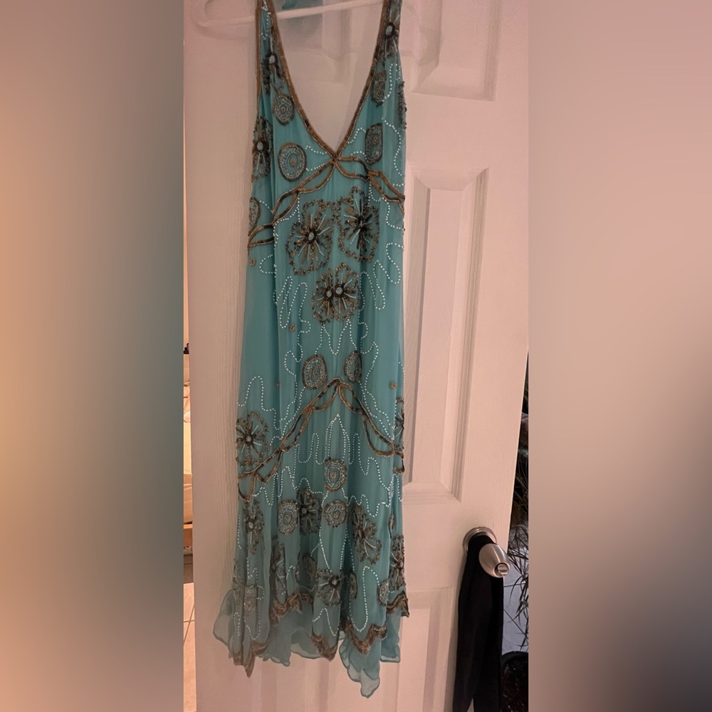 Gorgeous halter style beaded dress